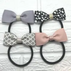 【202】ハンドメイド　グログランリボンのヘアゴム
