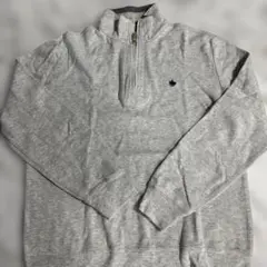 POLO グレー ハーフジップ トレーナー M