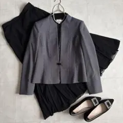 RIFANNE 3点セット ノーカラージャケット 9 黒白 セレモニー