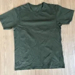 ユニクロ　エアリズムコットンクルーネックTシャツ　オリーブ