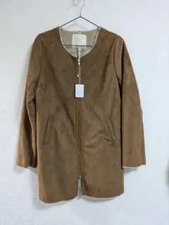 アーバンリサーチ サニーレーベル ノーカラーコート フェイクムートンコート