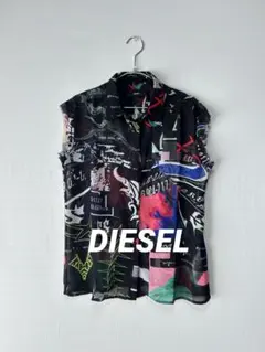 DIESEL オールオーバープリント シアーシャツ S