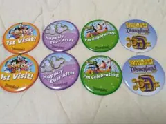カリフォルニアディズニー 缶バッジ 8点セットのサムネイル