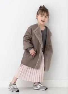 B:MING by BEAMSノーカラーフェイクムートンコートビーミングビームス