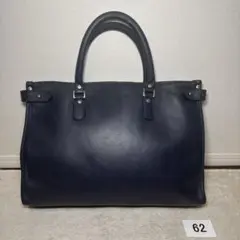 62 タスティング　tusting ビジネスバッグ　トートバッグ　ネイビー　本革