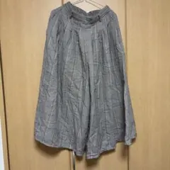 チェック柄 ガウチョパンツ