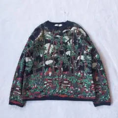 GUxbeautiful people 総柄 ニット プルオーバーS