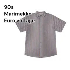 marimekko ストライプ柄 長袖シャツ フィンランド製綿100 - メルカリ