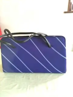 和装用紫 ストライプ ショルダーバッグ