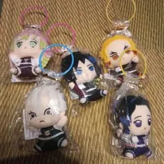 鬼滅の刃 くっつきぬいぐるみバッジ　5個セット