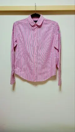 Ralph Lauren ストライプシャツ ピンク 長袖　90Sビィンテージのサムネイル