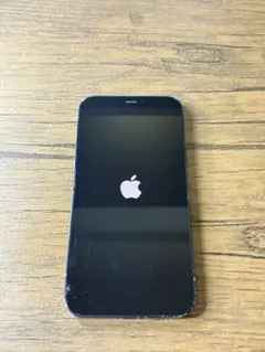 Apple iPhone 12 ブラック 本体 画面ひびあり