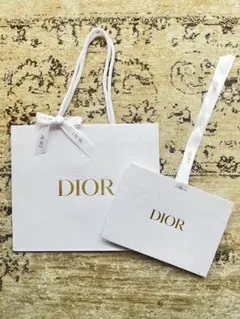 美品 DIOR ディオール ショッパー ギフトバッグ リボン ラッピングセット