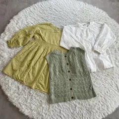 【まとめ売り】Samansa Mos2 ブラウス ニットベスト 3点セット