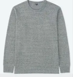 ユニクロ　ワッフルクルーネックT （長袖）/Lサイズ