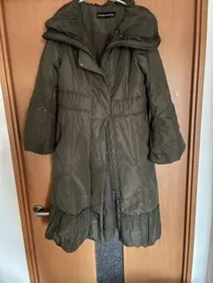 HIROKO KOSHINO オリーブグリーン ロングダウンジャケット