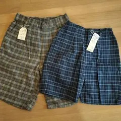 チェック柄ハーフパンツ 140cm・150cm