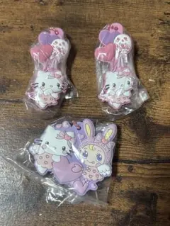 メゾピアノハローキティ カプセルトイガチャ3個セット