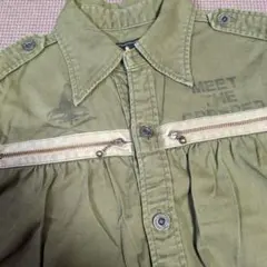 HYSTERICGlamour ミリタリー風シャツ オリーブグリーン