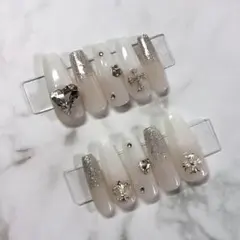 ネイルチップ ベイビーブーマー ギャルネイル クロムネイル スナ系 ワンホン