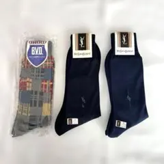 イヴサンローラン 靴下 薄手　3足セット 新品 メンズ ビジネス BVDのサムネイル