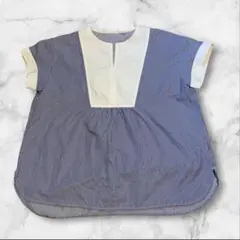 【ITEMS URBAN RESEARCH】ストライプ切替ブラウス 半袖