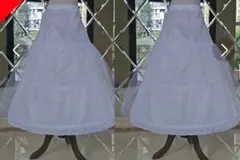 3段フリル  パニエ  チュール ドレス ふわふわ ワイヤー調節 ロング