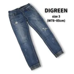 DIGREEN デニムストレッチジョガーパンツ サイズ3 (W78~85cm)