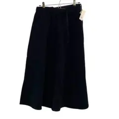 GU コーデュロイ フレアスカート M ダークネイビー 新品タグ付き