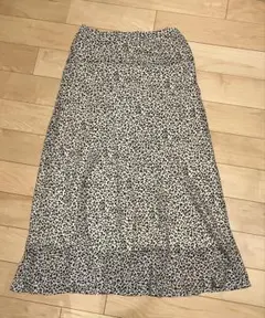 レオパード柄ロングスカート