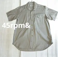45rpm & 45R メンズ半袖シャツ　ワークシャツ　コットンシャツ　Lのサムネイル