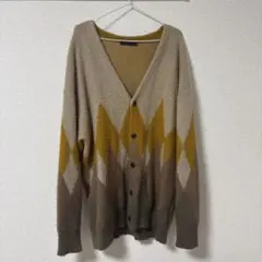 niko and... アーガイル柄 カーディガン Lサイズのサムネイル