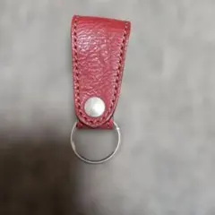 赤い合成皮革 キーリング