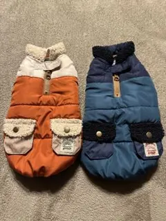 犬服 2着セット オレンジ グリーン系3S