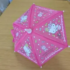 【美品！】ハローキティ おもちゃ　パラソル　ミニ傘　ミニチュア　ピンクのサムネイル