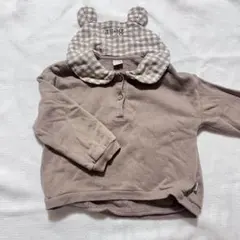 tete a tete クマ耳付きトレーナー 裏起毛 90