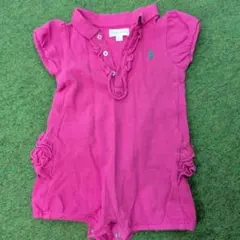 美品　Ralph Lauren ピンクロンパース 9M 75センチ
