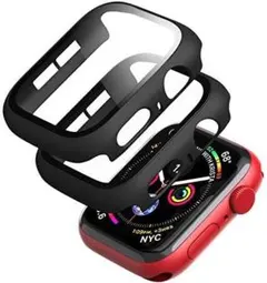 2枚セット Apple Watch 用 ケース 保護ケース ガラスフィルム