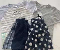 まとめ売り　120 女の子　Tシャツ　ロンT スカッツ　スカート　4点