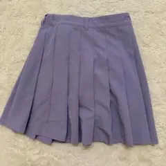 mezzo piano junior プリーツスカート L ラベンダー 刺繍