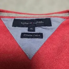 TOMMY HILFIGER Vネックニット XL レッドのサムネイル