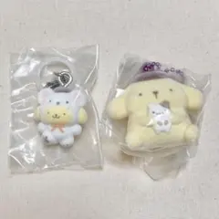 ふわわフロッキーマスコット めじるしアクセサリー ふわふわスノー ポムポムプリン