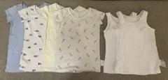 ユニクロ　コットンフライスインナーT半袖＆タンクトップ 90 計６枚まとめ売り