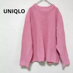 ユニクロ ピンク ウォッシャブルソフトニット クルーネック セーター