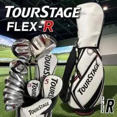 《良品》 ツアーステージ V002 ゴルフセット FLEX-R メンズ 右利き用のサムネイル
