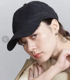 【別注】NEW ERA スエードライクロゴキャップ ニューエラ ブラック