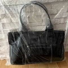 ＊値下げ中＊リボンバック　合皮　黒　ハンドバッグ新品未使用