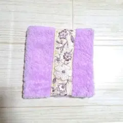 ふわふわタオルのサニタリーケース　刺繍×お花