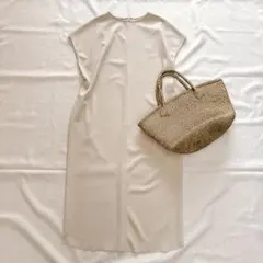 極美品☆YONFAヨンファ　クーコーワンピース　ロング　2way ベージュ　M