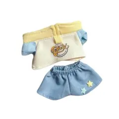 10cmぬいぐるみ用 着せ替え服 ぬい服 コスチューム 幼稚園 2点セット 2色